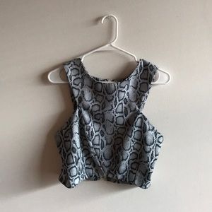 Loving Youth Snakeskin Crop Top